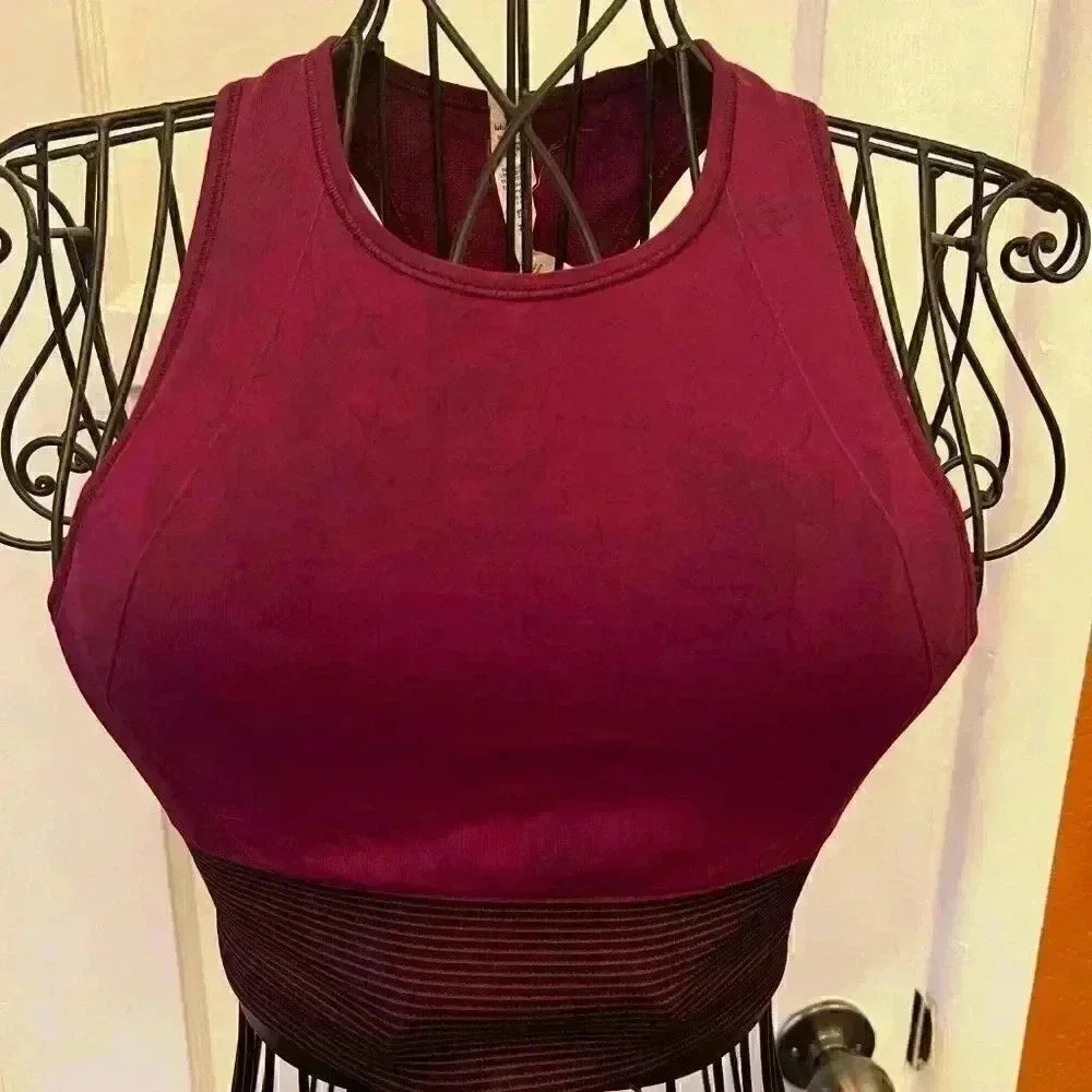 Lululemon Ebb to Train Bra-Burgundy Size 4